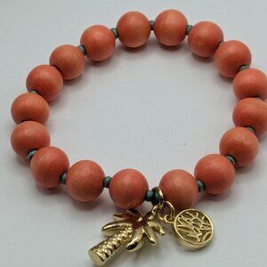 Lilly Pulitzer Stretch Gold Tone Tropical Bracelet